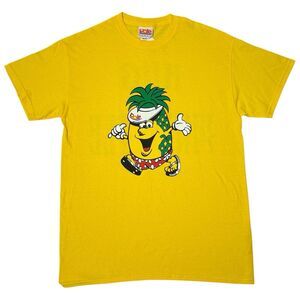 Vintage NWT Dole Hawaii Hug A Pineapple Tee T-Shirt Medium USA Made Yellow